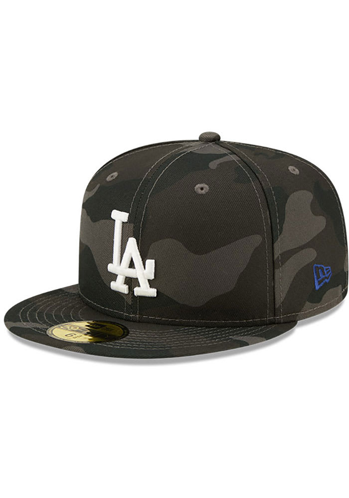 Los Angeles Dodgers Camo 59FIFTY Black New Era Fitted Hat