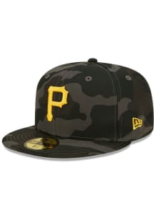 New Era Pittsburgh Pirates Mens Black Camo 59FIFTY Fitted Hat