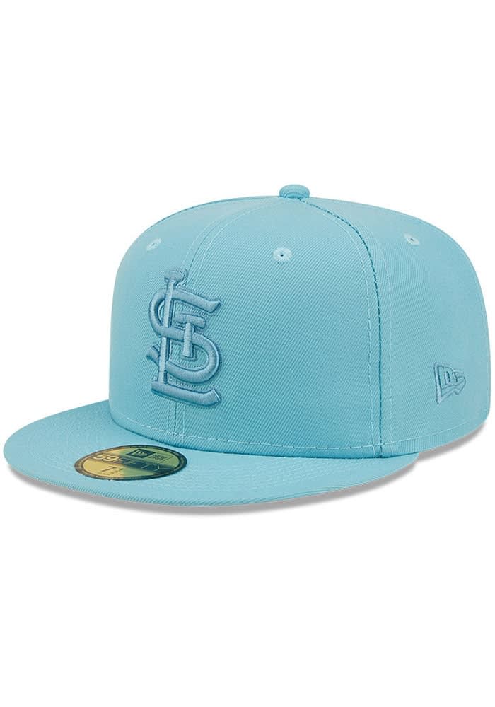 New Era St Louis Cardinals Blue Color Pack 59FIFTY Fitted Hat, Blue, POLYESTER, Rally House