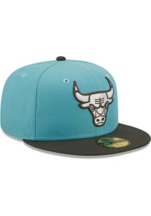 New Era Chicago Bulls Mens Blue 2T Color Pack 59FIFTY Fitted Hat