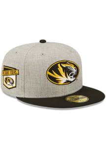New Era Missouri Tigers Mens Grey Heather Patch 59FIFTY Fitted Hat