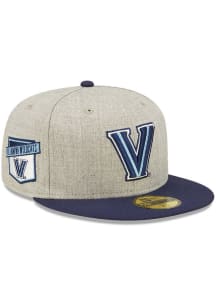 New Era Villanova Wildcats Mens Grey Heather Patch 59FIFTY Fitted Hat