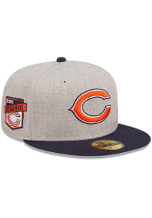 New Era Chicago Bears Mens Grey Heather Patch 59FIFTY Fitted Hat