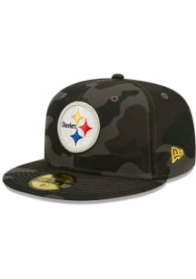 New Era Pittsburgh Steelers Mens Black Camo 59FIFTY Fitted Hat
