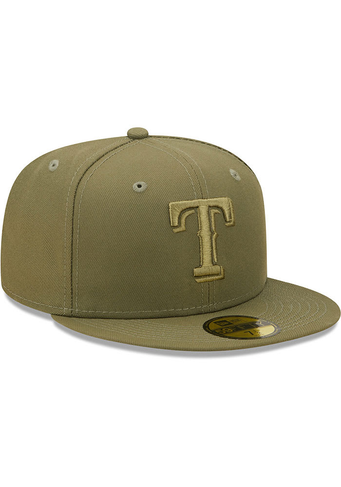 New Era 59Fifty Texas Rangers Fitted Hat Size 7 Custom Cap Alt Teal Green  Orange