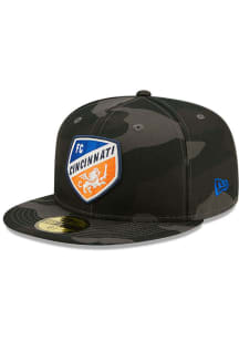New Era FC Cincinnati Mens Black Camo 59FIFTY Fitted Hat