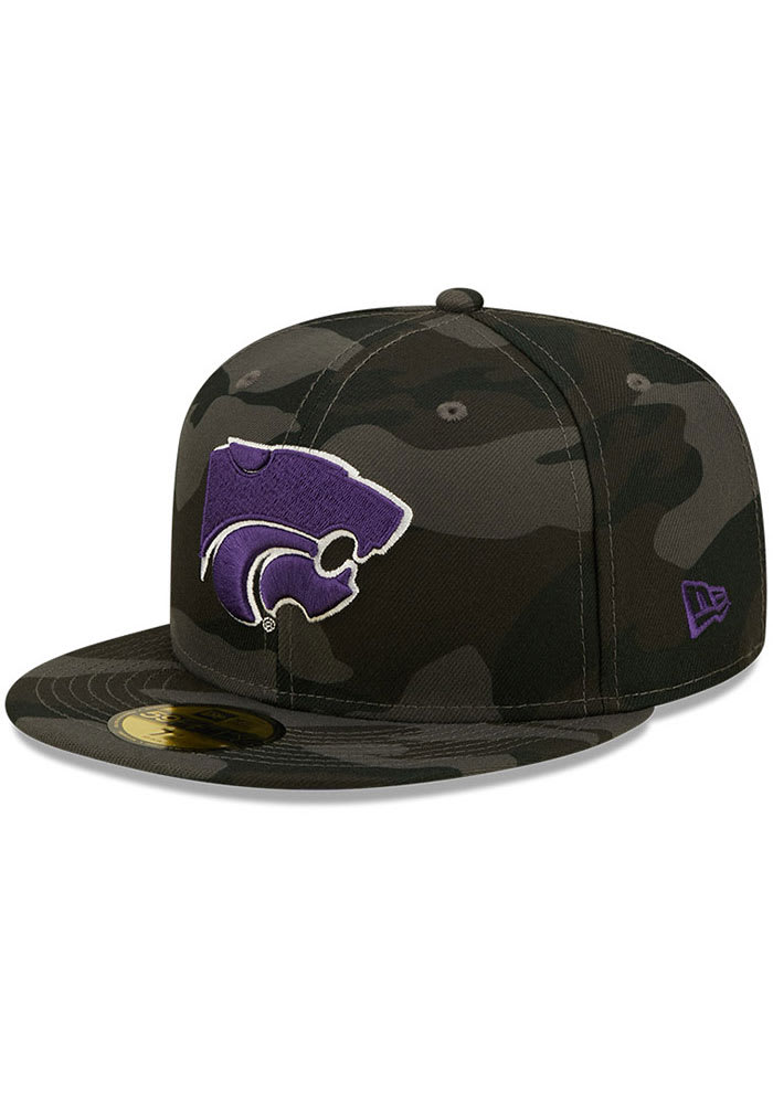 New Era K-State Wildcats Mens Black Camo 59FIFTY Fitted Hat