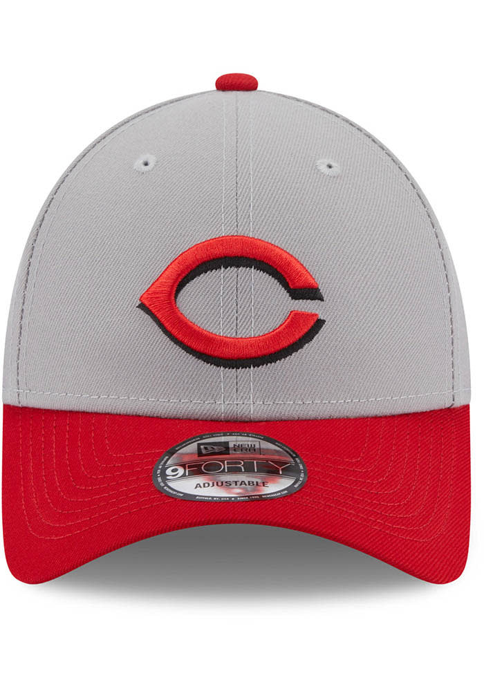 New Era Cincinnati Reds Grey JR The League 9FORTY Adjustable Toddler Hat