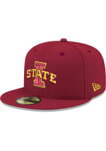 New Era Iowa State Cyclones Mens Red Basic 59FIFTY Fitted Hat