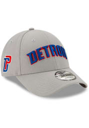 New Era Detroit Pistons Wordmark 9FORTY Adjustable Hat - Grey