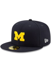New Era Michigan Wolverines Mens Navy Blue Basic 59FIFTY Fitted Hat
