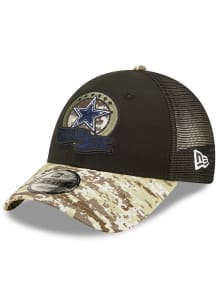 New Era Dallas Cowboys 2022 Salute to Service Trucker 9FORTY Adjustable Hat - Black