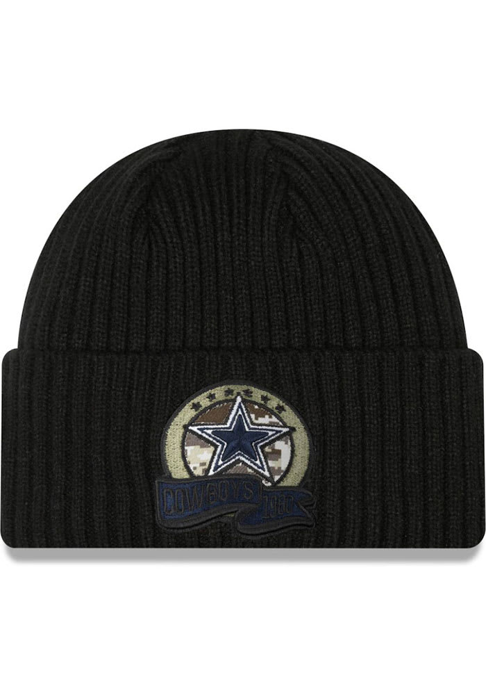 Dallas Cowboys Men's New Era Black/Navy 2022 Salute to Service 39THIRTY Flex Hat