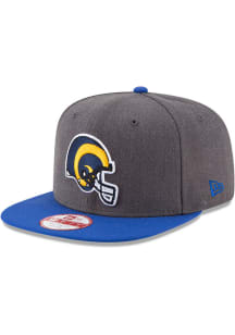 New Era Los Angeles Rams Graphite Retro Helmet 2T Heather 9FIFTY Mens Snapback Hat
