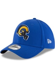 New Era Los Angeles Rams Mens Blue Retro Helmet Team Classic 39THIRTY Flex Hat