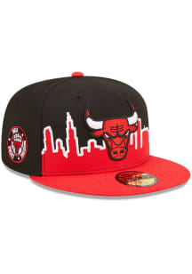 New Era Chicago Bulls Mens Black 2022 Tip Off 59FIFTY Fitted Hat