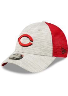 New Era Cincinnati Reds Active 9FORTY Adjustable Hat - Grey