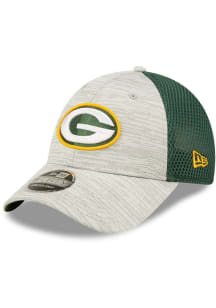 New Era Green Bay Packers Active 9FORTY Adjustable Hat - Grey