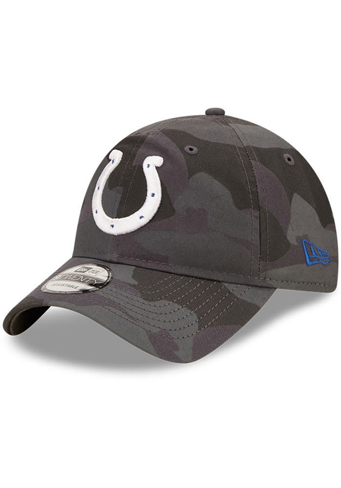 New Era Indianapolis Colts Camo Core Classic 9TWENTY 2.0 Adjustable Hat - Black, Black, Cotton, Size ADJ, Rally House