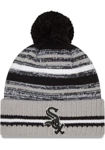 New Era Chicago White Sox Grey Sport Pom Mens Knit Hat