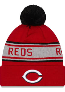 New Era Cincinnati Reds Red Repeat Pom Mens Knit Hat