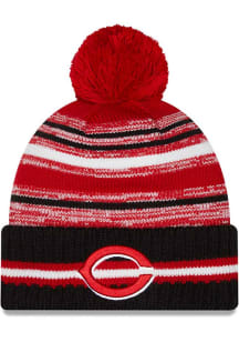 New Era Cincinnati Reds Red Sport Pom Mens Knit Hat