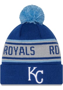 New Era Kansas City Royals Blue Repeat Pom Mens Knit Hat