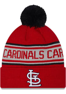 New Era St Louis Cardinals Red Repeat Pom Mens Knit Hat