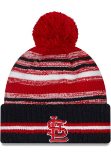 New Era St Louis Cardinals Red Sport Pom Mens Knit Hat