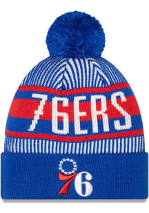 New Era Philadelphia 76ers Blue Striped Mens Knit Hat