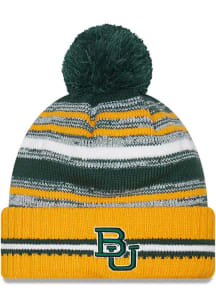 New Era Baylor Bears Green Sport Pom Mens Knit Hat