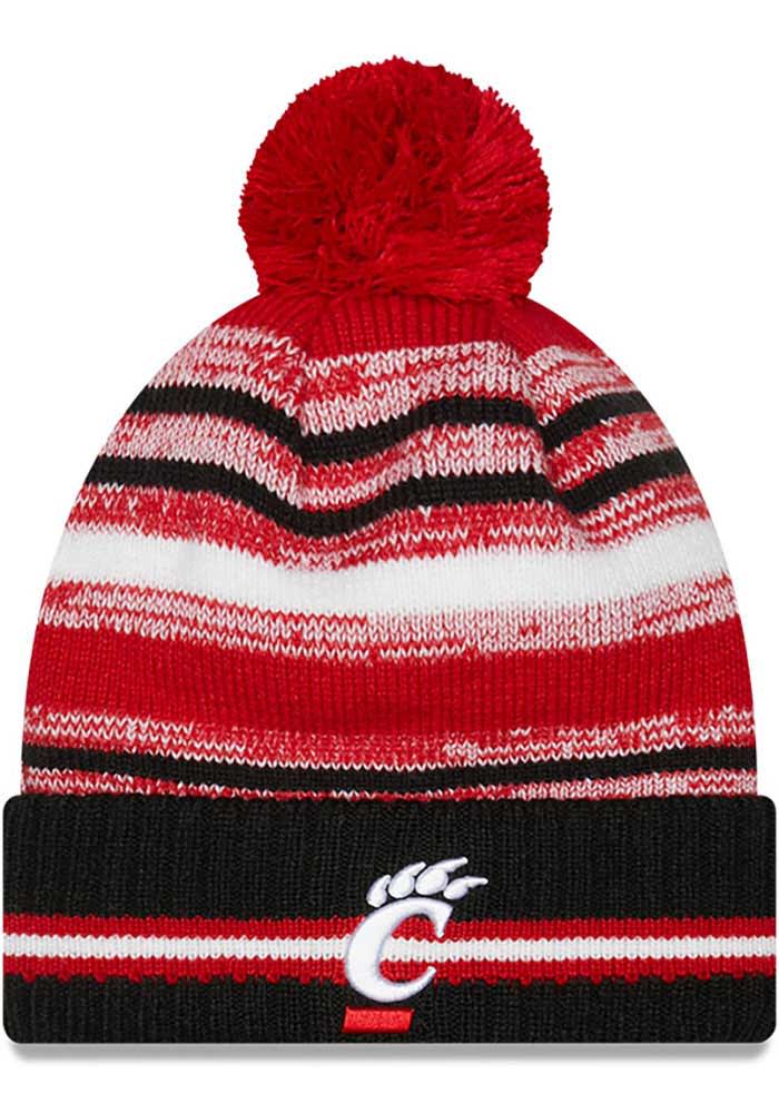 New Era Cincinnati Bearcats Red Sport Pom Mens Knit Hat