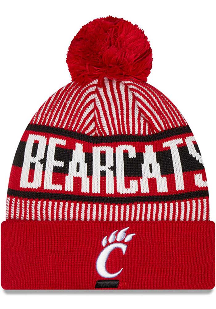 New Era Cincinnati Bearcats Red Striped Mens Knit Hat