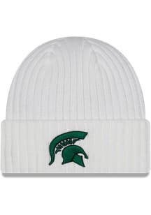 New Era Michigan State Spartans White Core Classic Mens Knit Hat