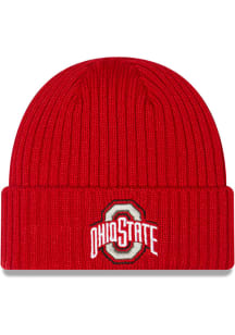New Era Ohio State Buckeyes Red Core Classic Mens Knit Hat