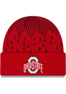 New Era Ohio State Buckeyes Red Freeze Mens Knit Hat