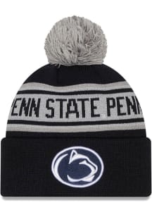 New Era Penn State Nittany Lions Navy Blue Repeat Pom Mens Knit Hat