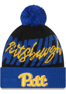 New Era Pitt Panthers Black Confident Pom Mens Knit Hat