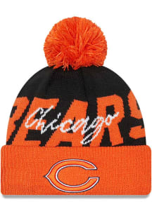 New Era Chicago Bears Black Confident Pom Mens Knit Hat