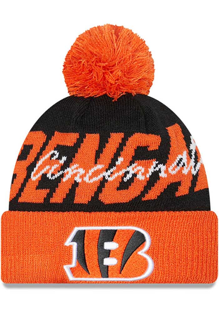 New Era Men's Cincinnati Bengals Black Cheer Knit Beanie