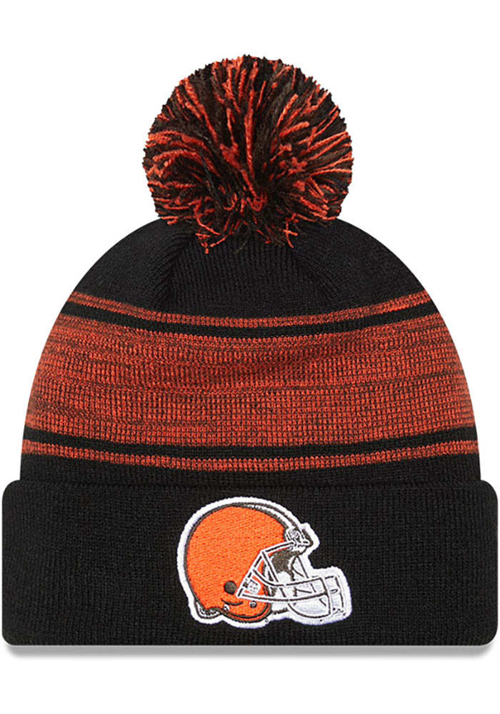 Men's New Era Brown Cleveland Browns Identity Cuffed Knit Hat