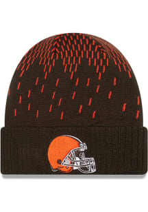 New Era Cleveland Browns Brown Freeze Mens Knit Hat