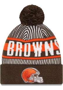 New Era Cleveland Browns Orange Striped Mens Knit Hat