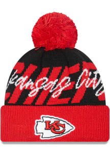 New Era Kansas City Chiefs Black Confident Pom Mens Knit Hat