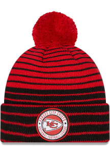 New Era Kansas City Chiefs Red Patch Pom Mens Knit Hat
