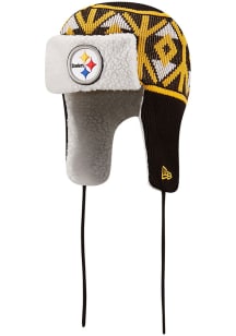 New Era Pittsburgh Steelers Black Trapper Mens Knit Hat