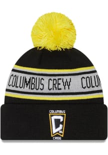 New Era Columbus Crew Black Repeat Pom Mens Knit Hat