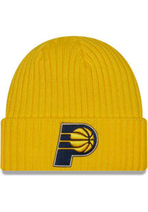 New Era Indiana Pacers Yellow Core Classic Mens Knit Hat