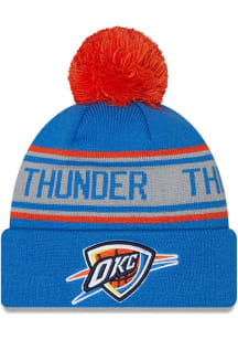 New Era Oklahoma City Thunder Blue Repeat Pom Mens Knit Hat