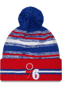 New Era Philadelphia 76ers Red Sport Pom Mens Knit Hat